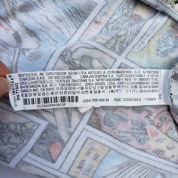 Zara Comic Strip Boxy T-Shirt Size M - Picture 5 of 5